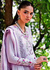 Crimson Bloom By Saira Shakira Embroidered Lawn 3 Piece Unstitched Suit CSS25BUL D-7A FAYE